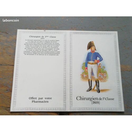 Calendrier Publicitaire Laboratoire Pharmaceutique Larochette 1984 Napoléon 1809 Offert Par Les Pharmacies Chirurgien De 3ème Classe 1809 État Neuf Même Pas Plié 13 Cm Sur 10 Cm