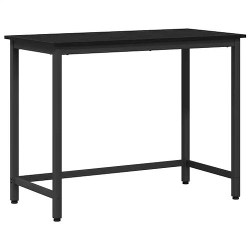 Vidaxl Table Chêne Noir 80 X 50 X 76,5 Cm Bois D'ingénierie Et Acier