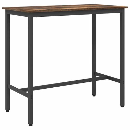 vidaXL table Chêne fumé 100 x 50 x 90,5 cm Bois d'ingénierie et acier