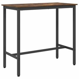 vidaXL table Chêne fumé 100 x 50 x 90,5 cm Bois d'ingénierie et acier