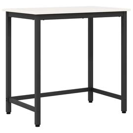 vidaXL table Blanc 80 x 50 x 77 cm Bois d'ingénierie et acier