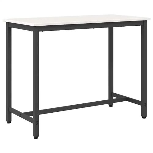 vidaXL table Blanc 100 x 50 x 77 cm Bois d'ingénierie et acier