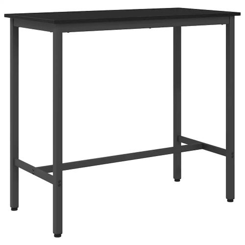 Vidaxl Table Chêne Noir 100 X 40 X 100,5 Cm Bois D'ingénierie Et Acier