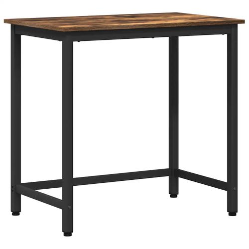 vidaXL table Chêne fumé 100 x 50 x 76,5 cm Bois d'ingénierie et acier