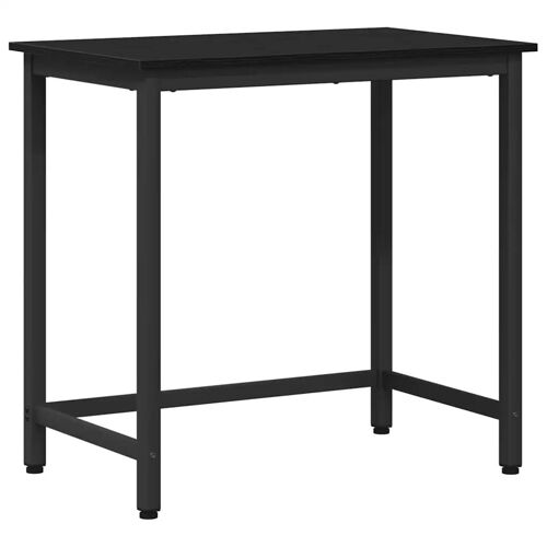 Vidaxl Table Chêne Noir 100 X 50 X 76,5 Cm Bois D'ingénierie Et Acier