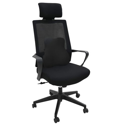 Vidaxl Oreiller Avec Oreiller Réglable Noir 40 X 40 X 11 Cm Avec Filet
