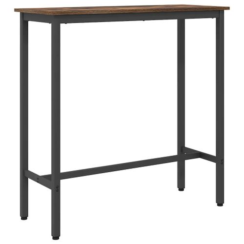 vidaXL table Chêne fumé 100 x 40 x 90,5 cm Bois d'ingénierie et acier