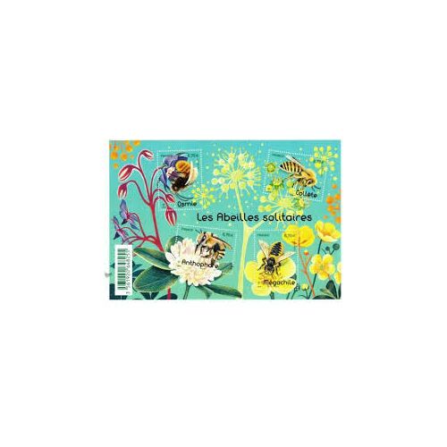 Série Nature De France (30) : Les Abeilles Solitaires Feuillet 5052 Année 2016 N° 5051 5052 5053 5054 Yvert Et Tellier Luxe