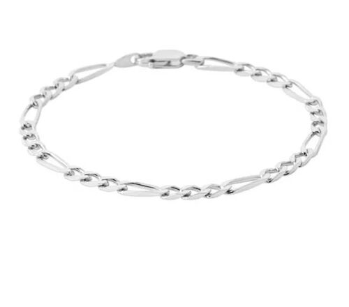 Bracelet - Argent - Maille Figaro Alternée - 21 Cm - 4 Mm - 925/1000