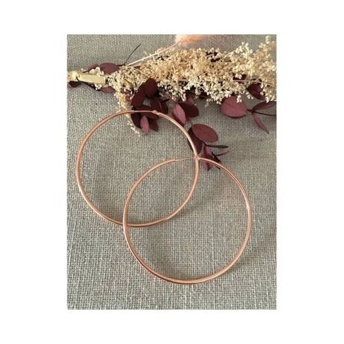 Boucles D'oreilles - Argent - Créoles - Diamètre 6 Cm - 925/1000 - Femme