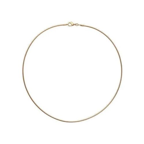 Collier - Bijouxia - Oméga Ronde - Plaqué Or 18 Carats - Longueur 42 Cm - Largeur 1,60 Mm