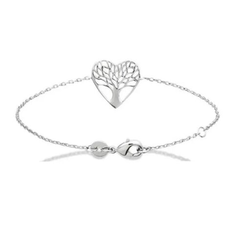 Bracelet - Bijouxia - Coeur Arbre De Vie - Argent Massif 925 - Rhodié - Femme - Doré