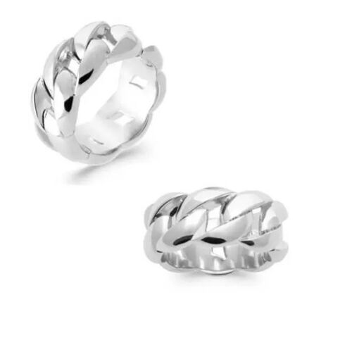 Bague - Bijouxia - En Forme De Chaîne - Argent Massif 925 - Tailles 52 À 60