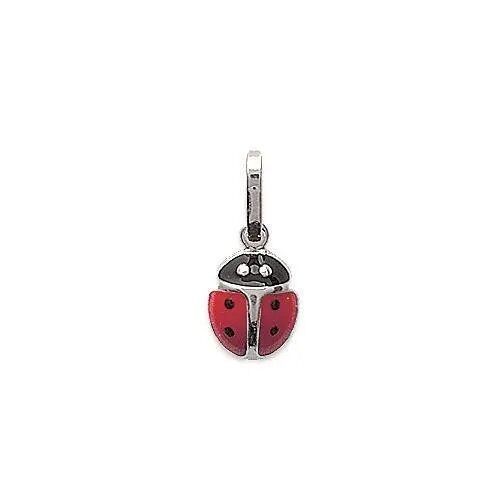 Pendentif - Bijouxia - Coccinelle Émail Rouge - Argent Massif 925 - 0,6 Gramme - Mixte