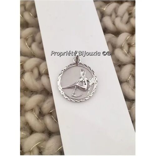 Pendentif - Bijouxia - Signe Zodiaque Vierge - Argent Massif 925/1000 - Diamètre 18mm - Qualité Bijouterie