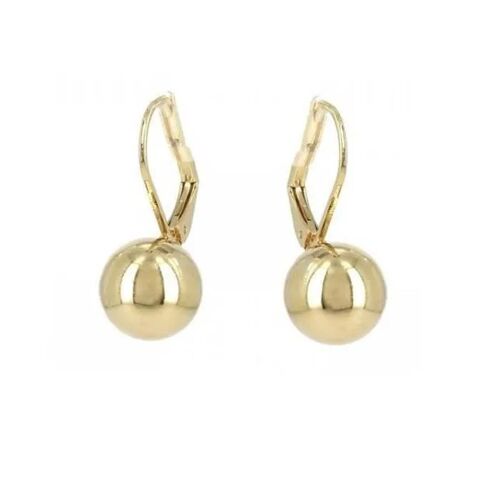 Boucles D'oreilles - Bijouxia - Dormeuses - Plaqué Or 18 Carats - 14mm - Femme