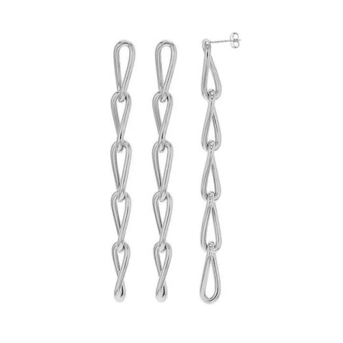 Boucles D'oreilles - Bijouxia - Pendant - Argent Massif 925 - Longueur 9,80 Cm - Poids 10,35 G