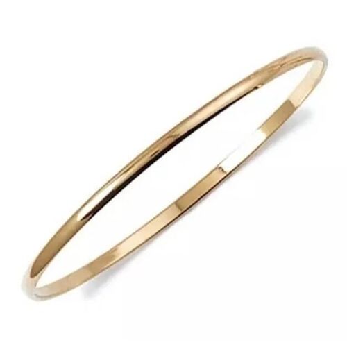 Bracelet - Bijouxia - Demi-Jonc Rigide - Plaqué Or 18 Carats - Diamètre 6,2cm - Largeur 3mm