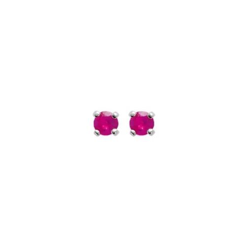 Boucles D'oreilles - Bijouxia - Cristal Rose 3mm - Argent Massif 925 - Clou - Qualité Bijouterie