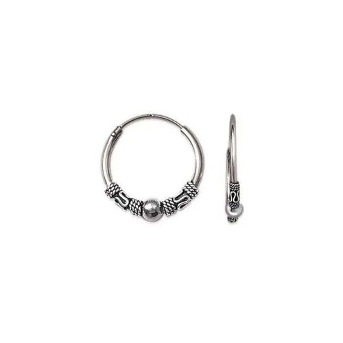 Boucles D'oreilles - Bijouxia - Créoles De Bali - Argent Massif 925/1000 - Femme - Argenté