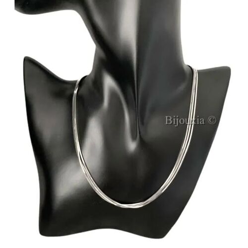 Collier - Bijouxia - Triple Rangs - Argent Massif 925 - 18 Cm - Mixte