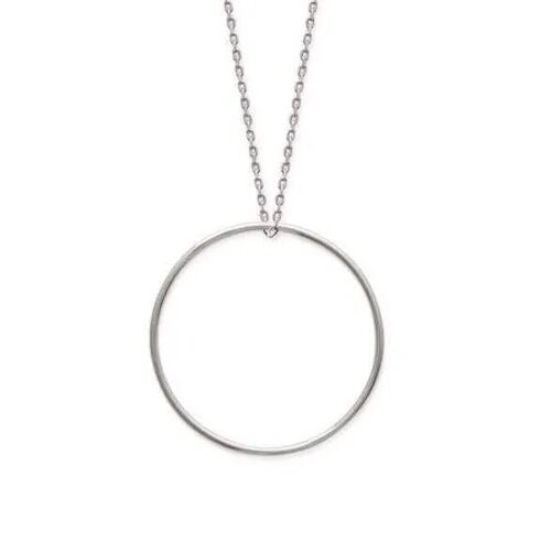 Pendentif - Bijouxia - Grand Cercle - Argent Massif 925 - Diamètre 4cm - Poids 2,20g