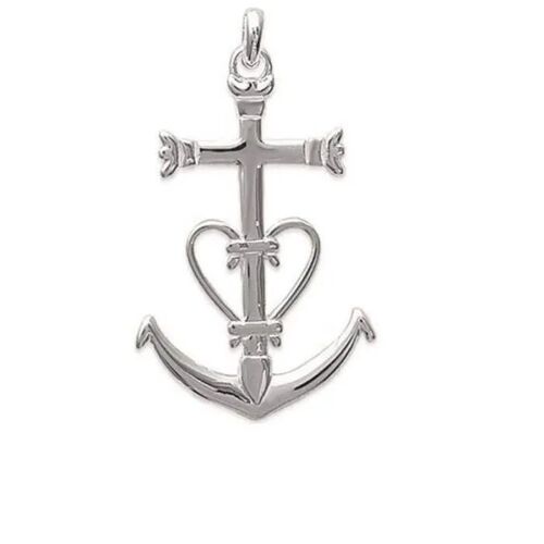 Pendentif Croix De Camargue - Bijouxia - Argent Massif 925 - 3,3 Cm X 2,1 Cm - Neuf - Pochette Offerte