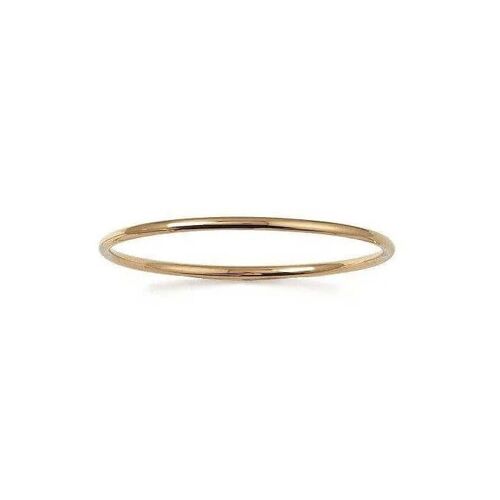 Bracelet Jonc Diamètre 6,6 Cm X 3 Mm Plaqué Or 18 Carats 750/1000