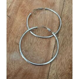 Boucles D'oreilles Créoles En Argent 925/1000 - Diamètre 1.6 Cm - Fermoir Clou - Neuf Avec étiquettes - Mixte