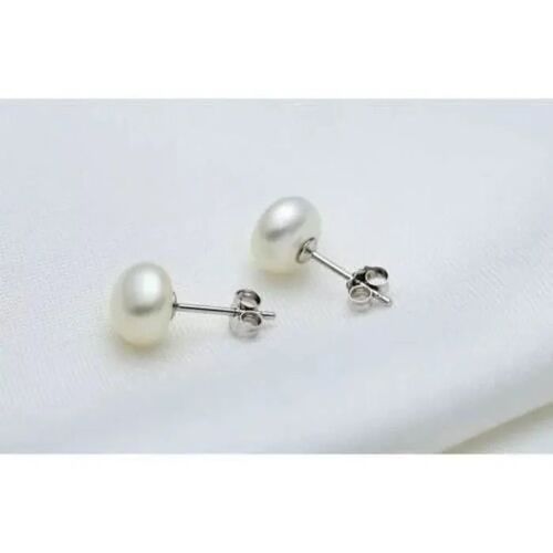 Boucles D'oreilles - Bijouxia - Argent - Perles D'eau Douce 8mm - Poinçon 925 - Femme