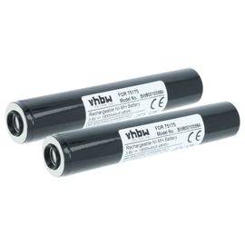 vhbw 2x Batterie compatible avec Pelican Streamlight 76309, 76310, 76311, 76306, 76307, 76308 lampe de poche ou frontrale (1800mAh, 3,6V, NiMH)