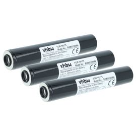 vhbw 3x Batterie compatible avec Pelican Streamlight 76309, 76310, 76311, 76306, 76307, 76308 lampe de poche ou frontrale (1800mAh, 3,6V, NiMH)
