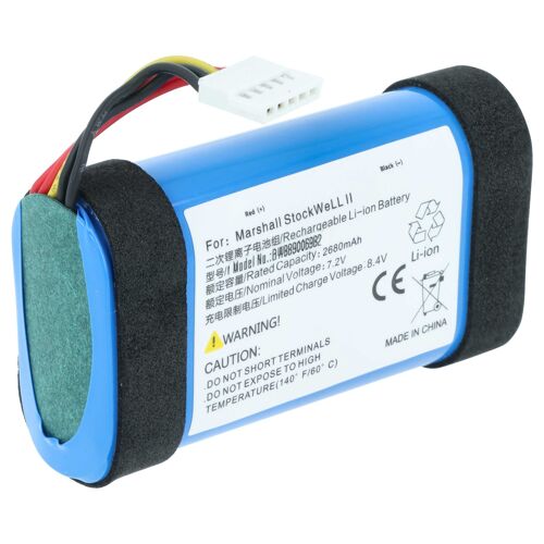 vhbw Batterie remplacement pour Marshall C406A3 pour haut-parleurs, enceintes portatives (2680mAh, 7,2V, Li-ion)