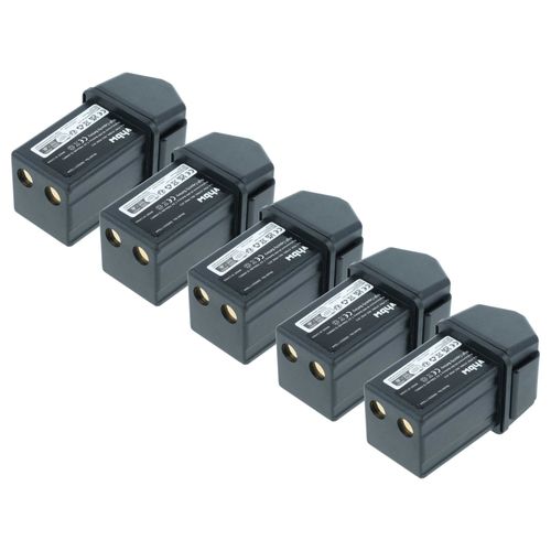 vhbw 5x Batterie compatible avec Elca CONTROL-07MH-D, GENIO-M, CONTROL-07MH-A, CONTROL-07 télécommande remote control (700mAh, 7,2V, NiMH)