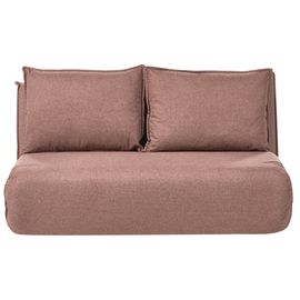 Canapé-lit 2 places ROROS Lin synthétique Marron