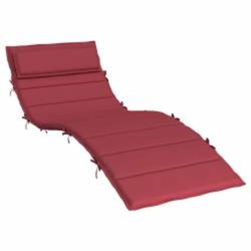 Vidaxl Coussin De Transat Ensoleillé Rouge Bordeaux 178 X 60 X 4 Cm