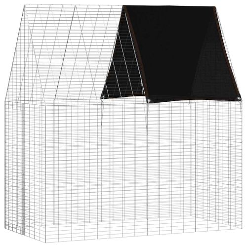 Vidaxl Cage Pour Lapins Argenté 200 X 100 X 210 Cm Acier Galvanisé