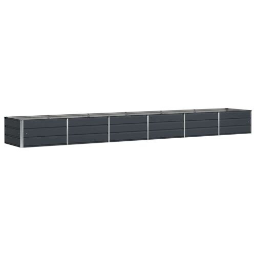 Vidaxl Jardinière Anthracite 480 X 80 X 45 Cm Acier