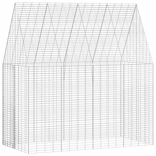 Vidaxl Cage Pour Lapins Argent 400 X 100 X 210 Cm Acier Galvanisé