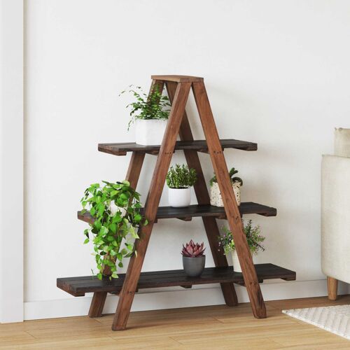 vidaXL Étagère pliante Marron 79.5 x 35 x 112 cm Bois Recyclé Solide