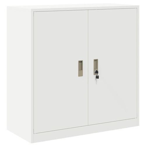 vidaXL Armoire de rangement Blanc 90 x 40 x 90 cm Acier Laminé à Froid