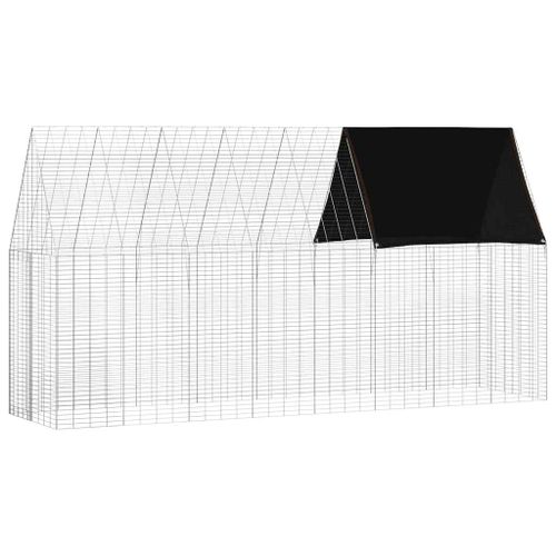 Vidaxl Cage Pour Lapins Argenté 400 X 100 X 210 Cm Acier Galvanisé