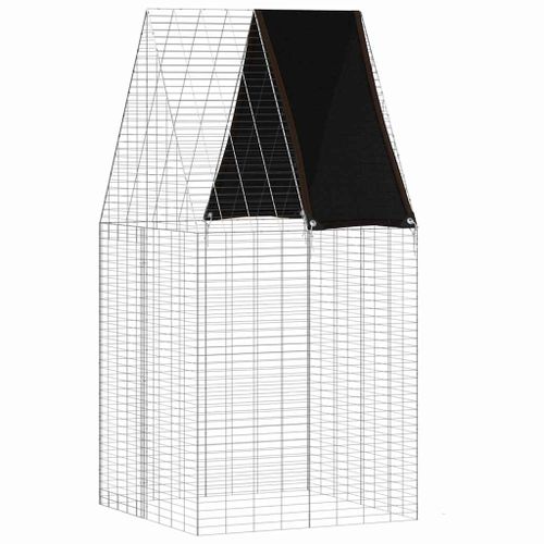 Vidaxl Cage Pour Lapins Argenté 100 X 100 X 210 Cm Acier Galvanisé