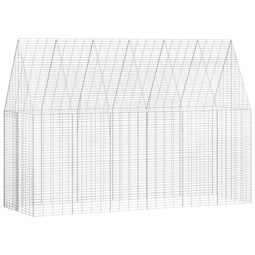 Vidaxl Cage Pour Lapins Argenté 300 X 100 X 210 Cm Acier Galvanisé