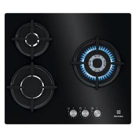 Electrolux Serie 300 KGE6633NOK Noir Intégré 60 cm Gaz 3 zones
