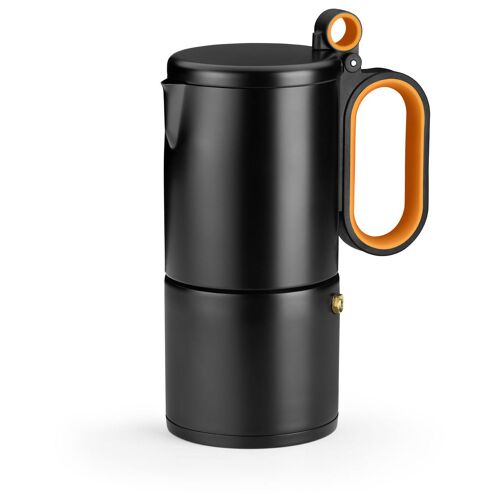 BRA Efficient A170416 machine à café manuelle Cafetière à moka 0,18 L Noir et Orange