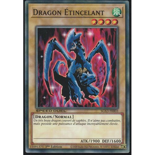 Carte Yu-Gi-Oh - Dragon Etincelant - Sgx3-Frb03