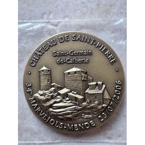 Médaille Du Semi-Marathon Marvejols-Mende Année 2006 Château De Saint-Pierre Saint-Germain De Calberte