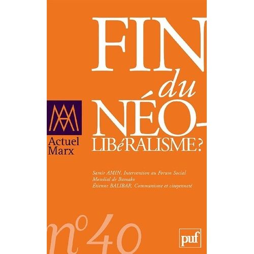 Fin Du Néolibéralisme?