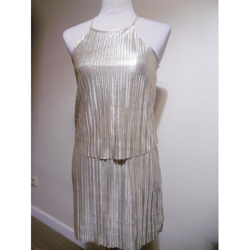 Jennyfer Robe Lamé Doré T Xs